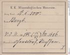 Etiketten zu Baryt (NHMW-MIN-Ac500)